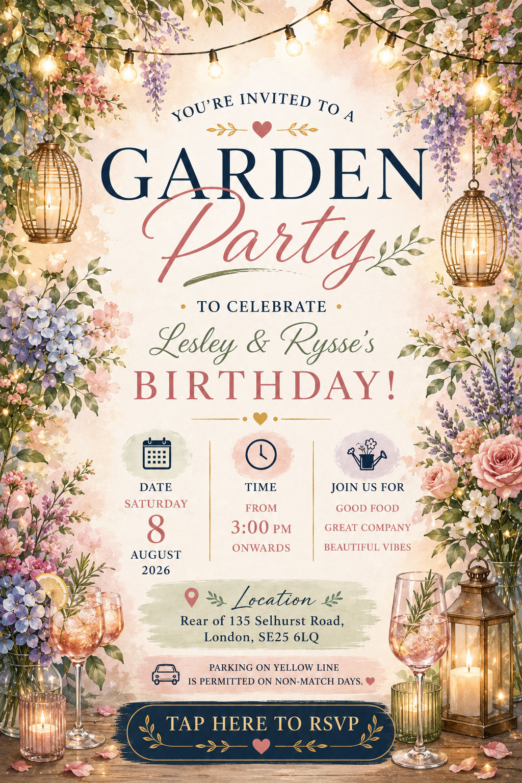 Garden Party invitation